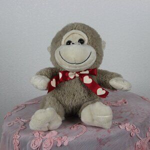 Monkey Stuffed Animal, 9 in tall by about 7 in wide, Tan and Brown
